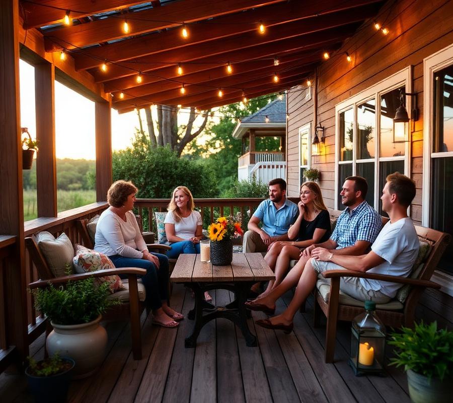Family enjoying a deck built by Morgan White Construction
